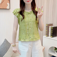 批发官图  独特设计印花漂亮<b class='q'>衬衫</b>女2026夏季新款小众洋气显瘦百搭上衣