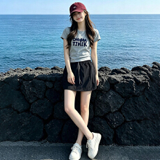 批发官图  通勤风套装女2026<b class='q'>夏</b>季新款字母印花短袖圆领T恤短裤两件套