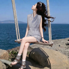批发官图  2026年<b class='q'>夏</b>季新款高端气质套装女独特设计无袖上衣短裤两件套