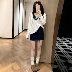 批发官图  通勤风套装女2026秋季新款百搭罩衫运动<b class='q'>背心</b>高腰半裙三件套