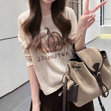 批发官图  小个子套装女2026年<b class='q'>秋</b>季新款独特别致T恤高腰阔腿裤两件套