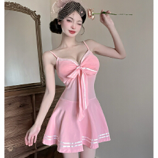 批发夜场女装工作服<b class='q'>情趣</b>制服裙<b class='q'>性感</b>低胸V领高腰A字气质收腰显瘦超短裙