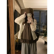 批发实拍大码胖MM复古纯欲风木耳边吊带背心女<b class='q'>夏</b>2025新款防晒开衫套装