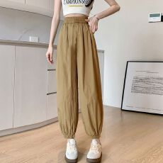 批发小个子9九分<b class='q'>哈伦裤</b>子女夏季薄款宽松大码休闲裤速干灯笼裤运动裤