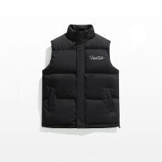 批发（高品质手塞棉加厚）<b class='q'>冬</b>季马甲带门禁棉服印花棉衣面包服女