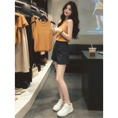 批发橘色肌理感简约百搭吊带背心女2026夏季<b class='q'>泰国</b>绝美独特漂亮chic上衣