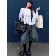 批发<b class='q'>白色</b>衬衣衬衫早秋装女款2026新款宽松韩系穿搭超火减龄温柔风上衣