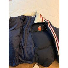 批发【现货速发】翻领条纹徽章胸口字母刺绣面包服女百搭防寒棉服外套
