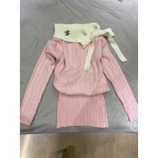 批发轻奢韩系蝴蝶结系带麻花针织毛衣裙女秋冬季设计感温柔长袖<b class='q'>连衣裙</b>