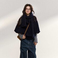 批发韩版慵懒风松弛感休闲显瘦长袖<b class='q'>针织衫</b>女秋冬新款宽松时尚套头上衣