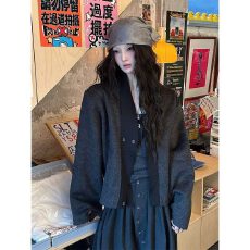 批发文艺新款原宿潮流黑色通勤廓形垫肩宽松休闲西装男女西服百搭外套