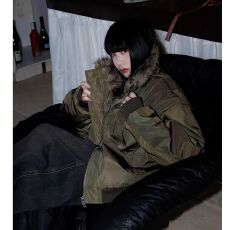 韩国春秋复古帅气翻领拉链小众百搭PU皮衣机车服短外套男女潮