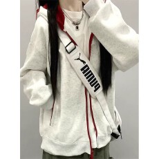 批发【华棉复合】拉链开衫连帽卫衣男女春<b class='q'>秋</b>正肩外套撞色情侣上衣