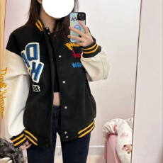 批发【夹棉加厚】刺绣字母棒球服外套男女春<b class='q'>秋</b>款潮宽松情侣夹克上衣