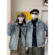 批发美式vintages水洗工装<b class='q'>牛仔</b>外套男女春秋设计感小众情侣款休闲夹克