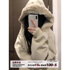 批发【加厚PU加绒】座山雕连帽港风潮牌<b class='q'>皮衣</b>棉服男女冬季保暖棉衣外套