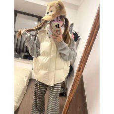 批发美式国潮冬季棉马甲男女加厚保暖棉服外套复古韩版潮宽松<b class='q'>情侣</b><b class='q'>棉袄</b>