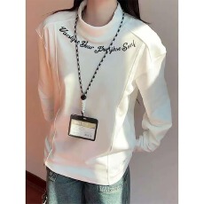 批发加厚300克德绒】双面德绒龍盛打底衫女冬季半高领卫衣印花<b class='q'>长袖</b><b class='q'>t</b><b class='q'>恤</b>