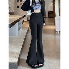 批发【弹力面料】<b class='q'>西装</b>裤<b class='q'>女</b>哆麦春秋冬马蹄裤微喇叭裤休闲<b class='q'>高腰</b>长裤子潮