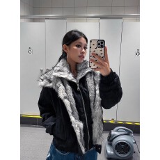 批发短款前言日记双层毛绒立领派克服<b class='q'>棉衣</b>冬季座山雕夹克棉服外套<b class='q'>男</b>女