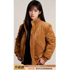 批发麂皮绒立领棉衣】廓形佳盛棉服女<b class='q'>男</b>冬季加厚外套防寒保暖棉㤇夹克
