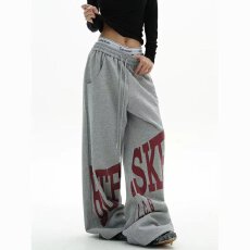 批发华棉复合牛奶丝街舞艺汐爵士阔腿卫裤洋气春秋炸街网红长裤子