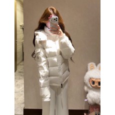 批发美式复古气质连帽派克服棉服女冬季新款宽松显瘦防寒保暖棉衣棉袄