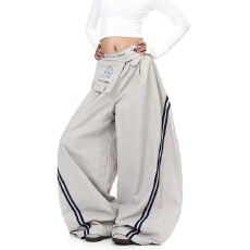 批发【塔丝隆复贝贝绒配可拆卸屁帘】伞兵工装裤男女加绒弯刀阔腿裤潮