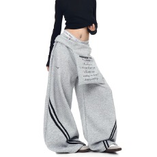 批发原版华棉复合配可拆卸腰饰】腰搭叠穿弯刀卫裤男女<b class='q'>运动</b>宽松阔腿裤