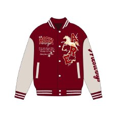 批发【龙凤尼皮手臂】撞色钉珠皮袖<b class='q'>棒球</b>服女春秋宽松百搭休闲夹克<b class='q'>外套</b>