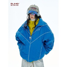 批发加棉款】立领上上签<b class='q'>防寒服</b>男女棉衣冬装外套大码潮牌宽松保暖棉袄