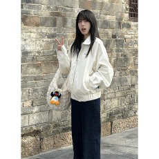 批发双面穿夹克】格子潮乐汇<b class='q'>外套</b>女男新品潮牌高级感工装翻领上衣情侣