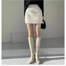 批发自带内衬】2026南大街春秋冬毛呢半身裙女高腰A字包臀防走光短裙