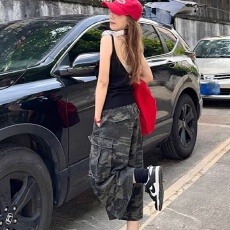 批发迷彩七分裤】夏季浩威美式复古大口袋工装裤男女潮流痞帅<b class='q'>休闲</b><b class='q'>短裤</b>