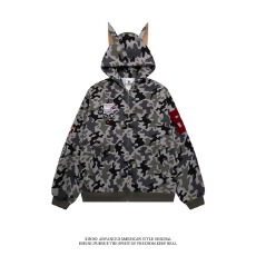 批发刺绣】重磅乐淘淘工装杜宾犬春秋<b class='q'>开衫</b>连帽运动衫<b class='q'>男</b>女情侣上衣外套