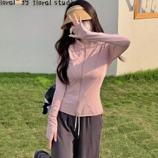 批发【冰丝防晒衣】女款愚仁外穿夏季轻薄透气<b class='q'>修身</b>收腰瑜伽服运动上衣