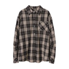 批发格子衬衫】2026侠魁春秋叠穿宽松清新<b class='q'>百搭</b>休闲学生学院衬衣女外套