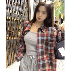 批发格子衬衫】复古侠魁休闲衬衣男女春秋叠穿宽松<b class='q'>百搭</b>款显瘦衬衣外套