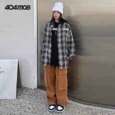 批发格子衬衫】美式侠魁长袖2026春秋款潮流老钱风衬衣女宽松休闲外套