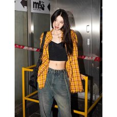 批发格子衬衫】高街侠魁长袖男女2026春秋潮流老钱风衬衣宽松休闲外套