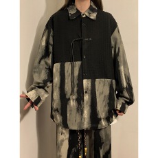 批发国风衬衫】美式极 致<b class='q'>百搭</b>复古港味2026春秋宽松长袖外套衬衣女