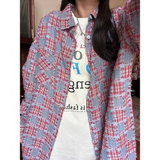 批发流苏格子布】<b class='q'>衬衫</b>黑衣长袖春秋宽松<b class='q'>情侣</b><b class='q'>款</b>寸衣休闲<b class='q'>衬衣</b>女外套上衣