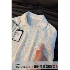 批发原版羽毛纱】彩色Polo衫男美式彩点针织翻领T恤夏季潮牌设计短袖