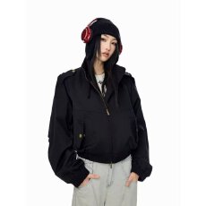 批发<b class='q'>夹克</b>】美式潮流复古立领工装男女春秋季新款高级感短宽巴恩风外套