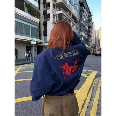 批发刺绣龙<b class='q'>棒球</b>服全刺绣原版复合面料】<b class='q'>外套</b>淘惑假两件夹棉夹克上衣女