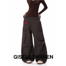 批发原版布刺绣工艺】美式复古<b class='q'>休闲裤</b><b class='q'>男</b>女个性印花宽松直筒百搭长裤春