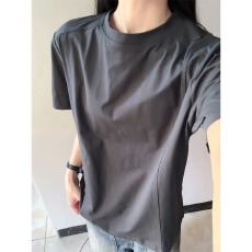 批发解构潮乐汇t恤男女夏季双肩线正肩短<b class='q'>袖</b>美式重磅空气棉<b class='q'>半截</b><b class='q'>袖</b>上衣