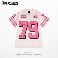 批发欧美跨境夏季女士V领<b class='q'>T</b><b class='q'>恤</b>短袖上衣3D数字印花宽松休闲时尚百搭时尚