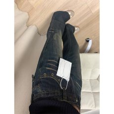 批发美式多口袋设计感微喇长裤春秋夏新款高腰<b class='q'>修身</b>显瘦弹力牛仔裤男女