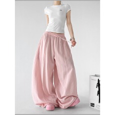 批发内有加一层里布内衬】棉麻阔腿裤女夏季宽松垂亚麻<b class='q'>冰</b><b class='q'>丝</b>休闲防晒裤